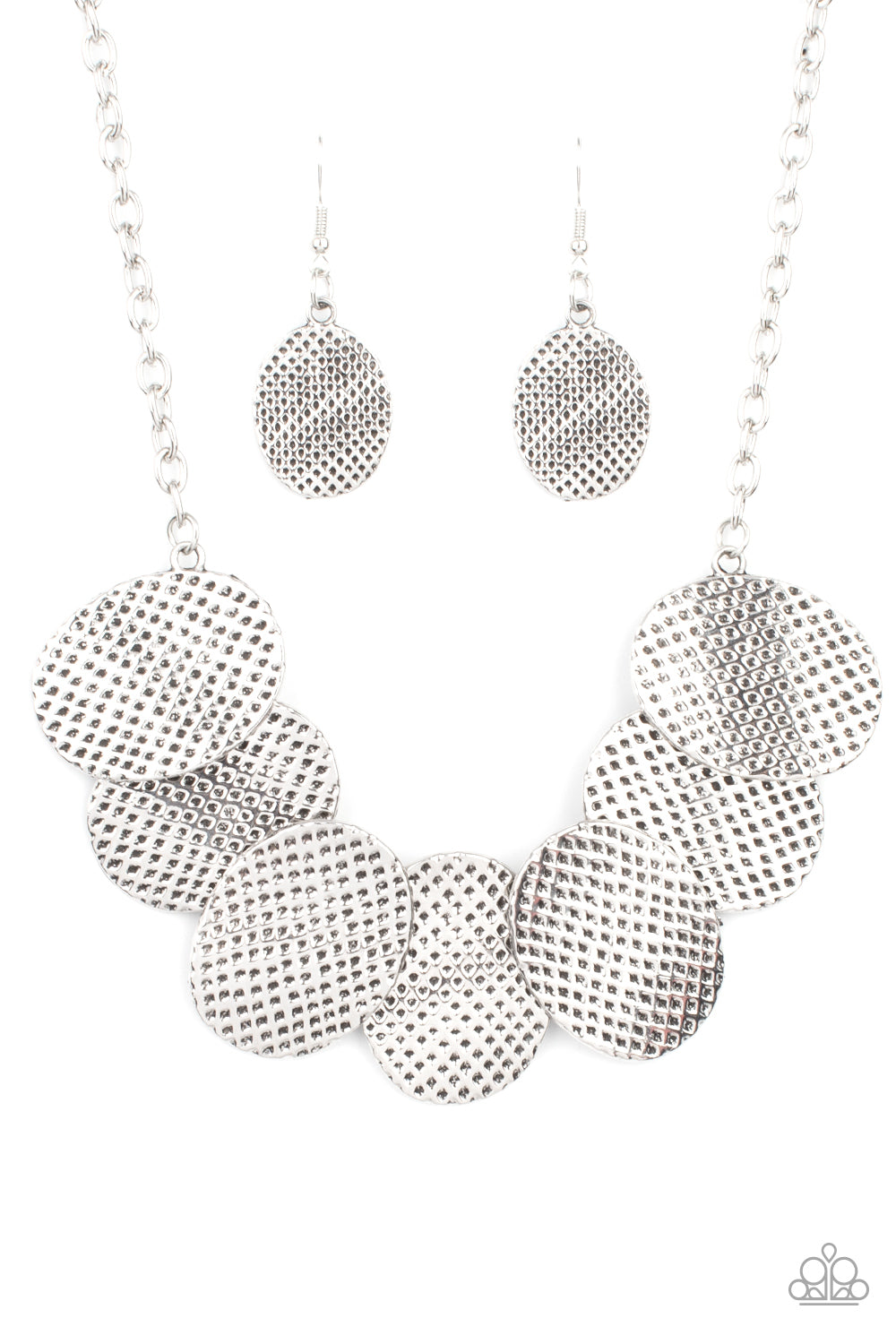 Silver Hammered Necklace