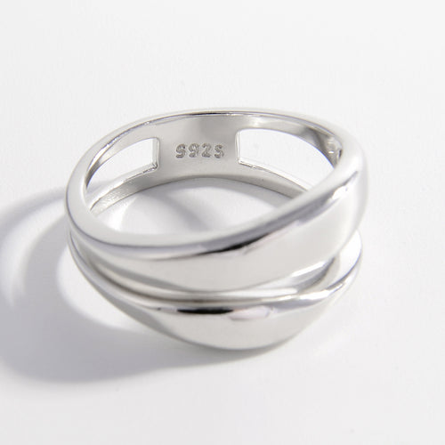 925 Sterling Silver Double-Layered Ring
