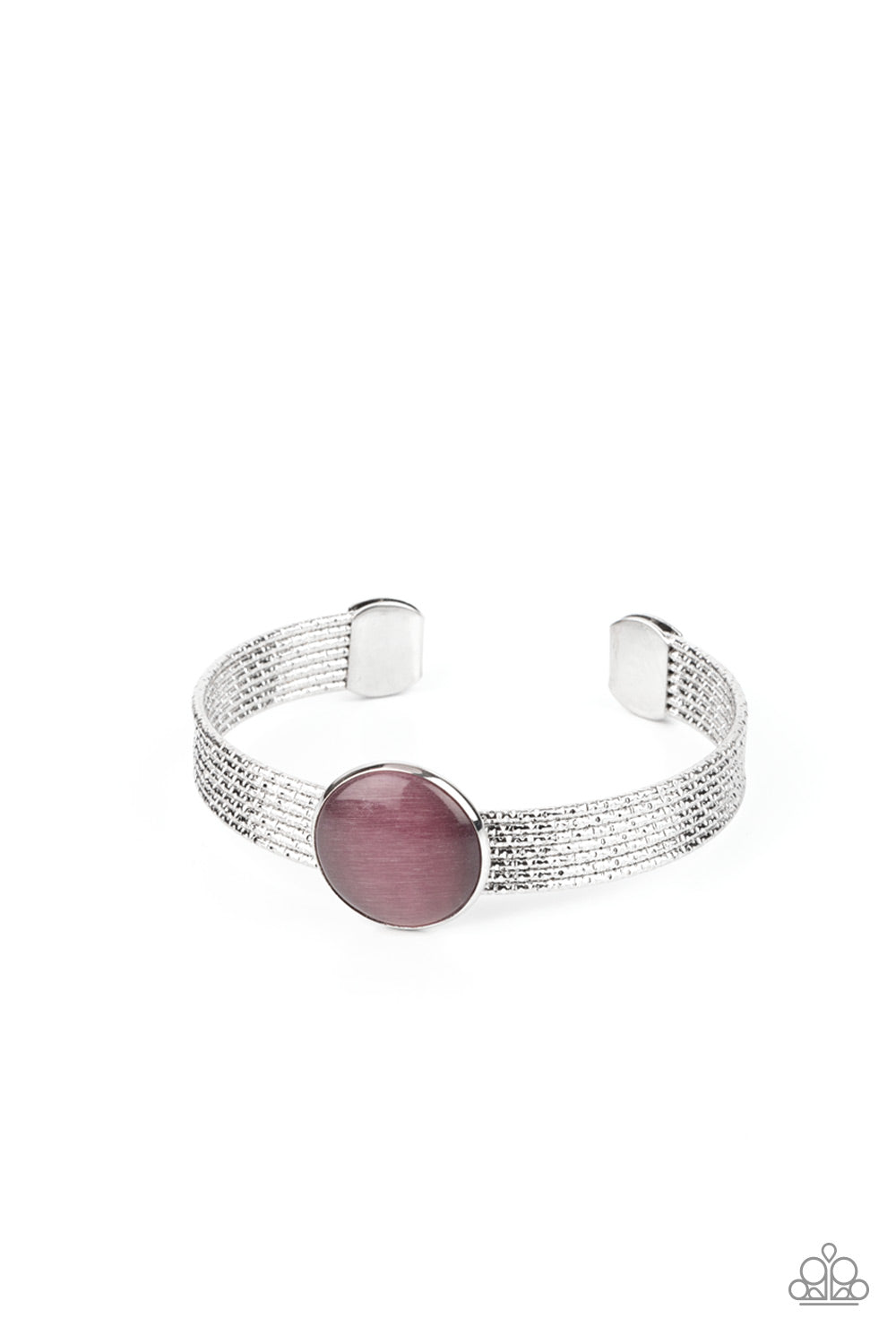 Silver Bracelet with Purple Stone