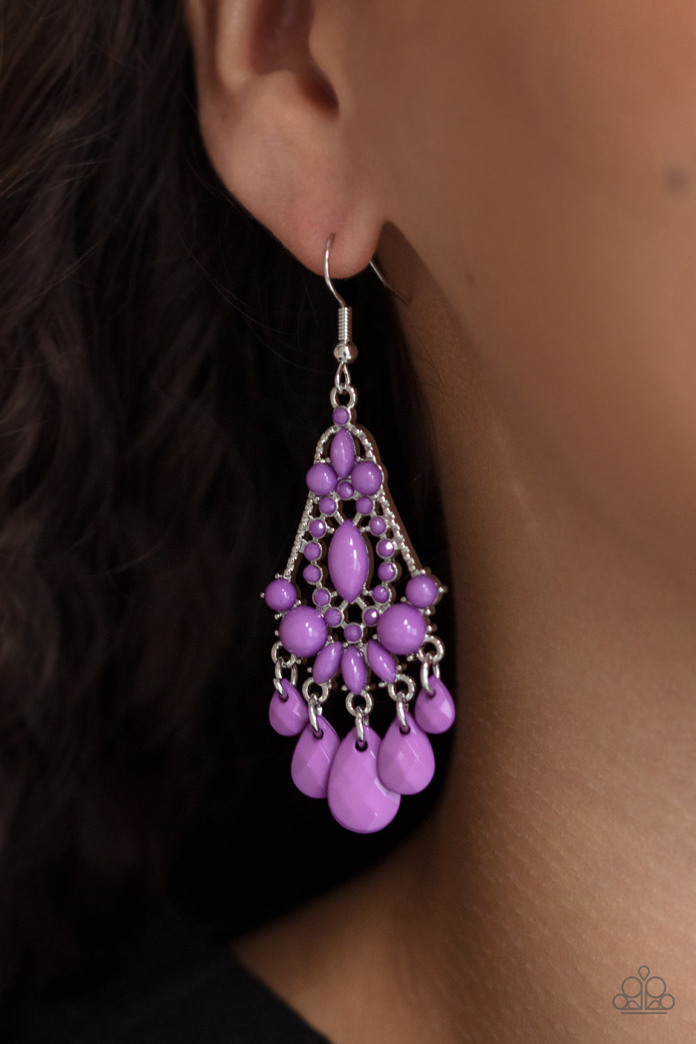 Purple Chandelier Earring