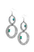 Silver oval Earrings