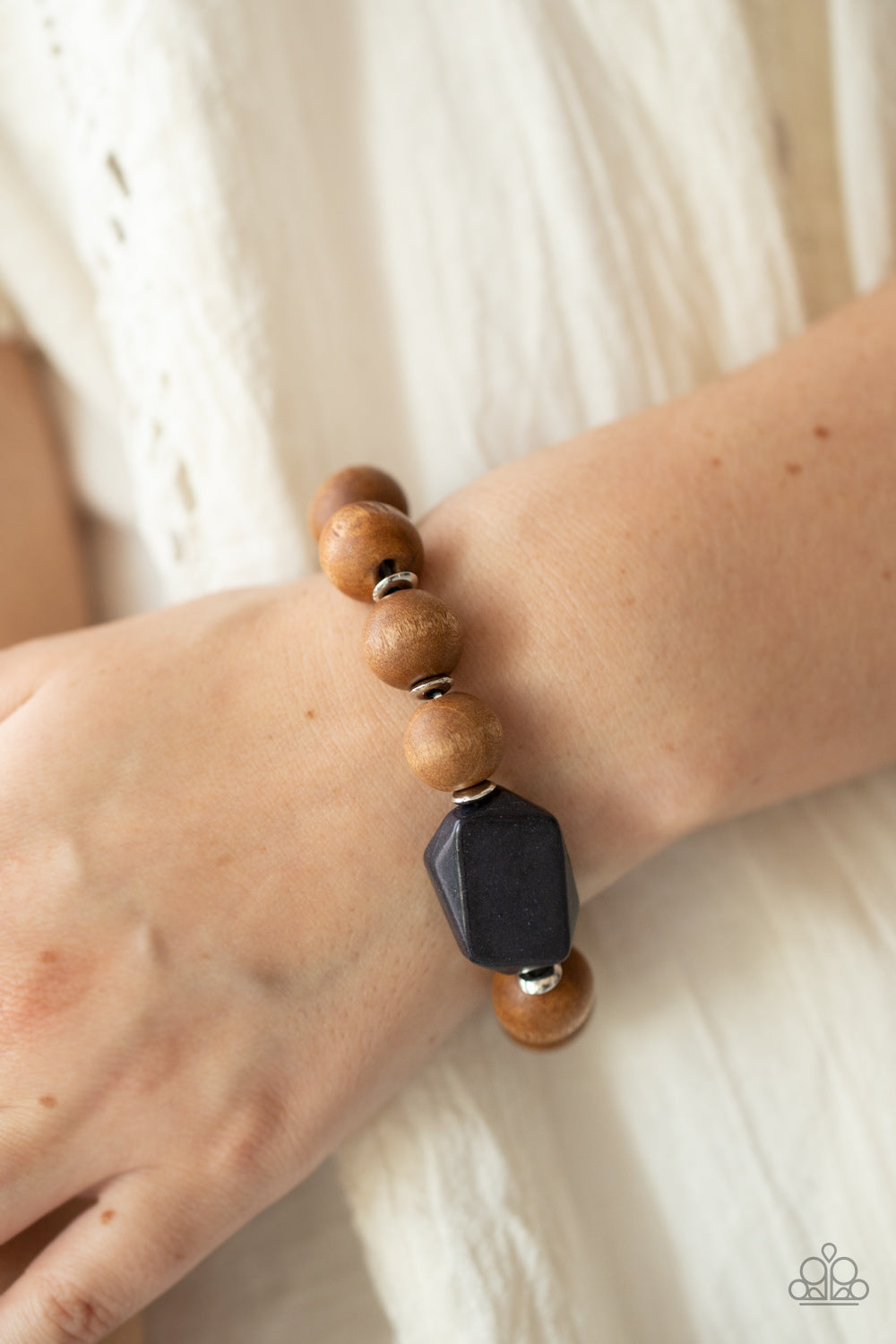 Black Stone wooden bracelet