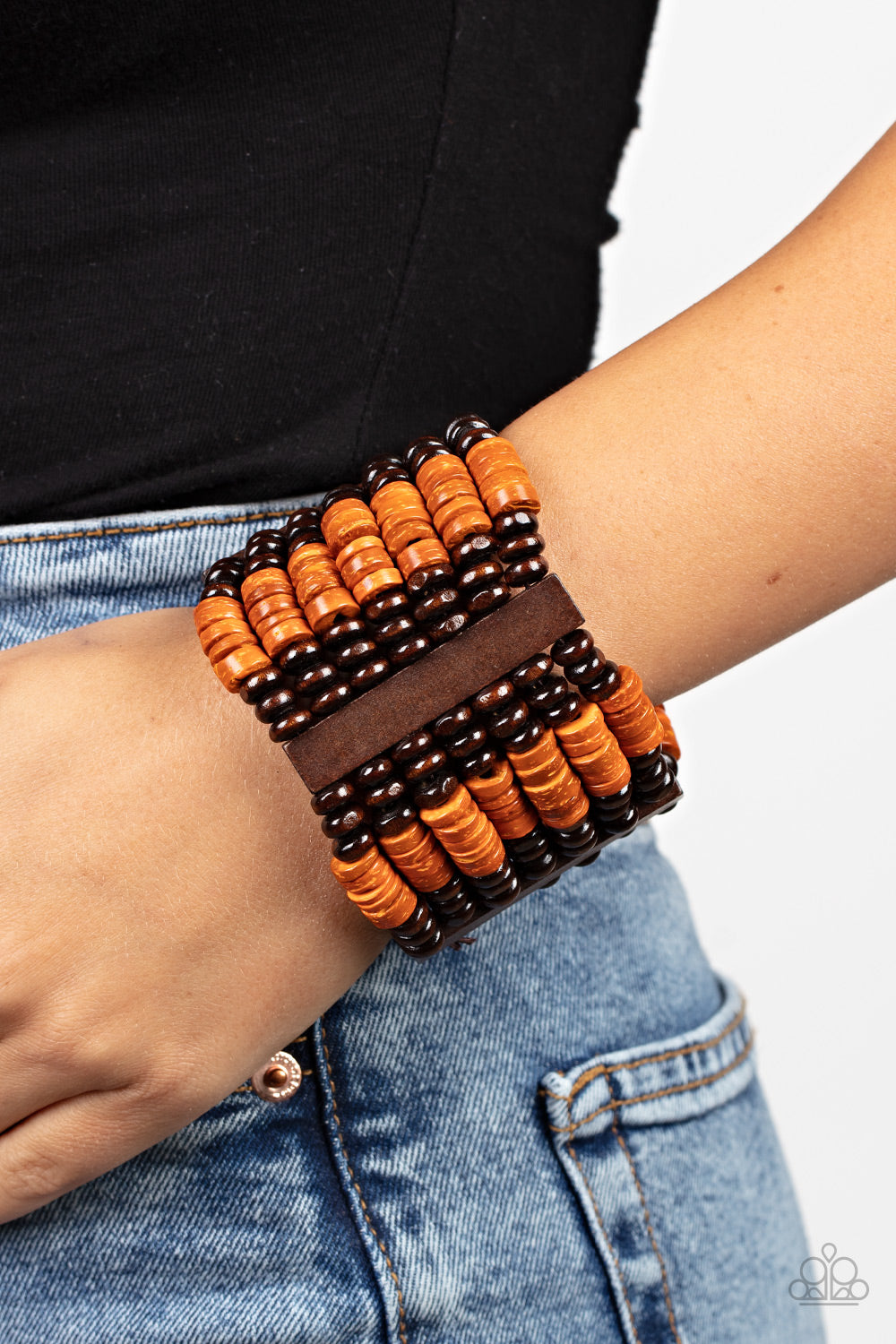Orange Wooden Bracelet