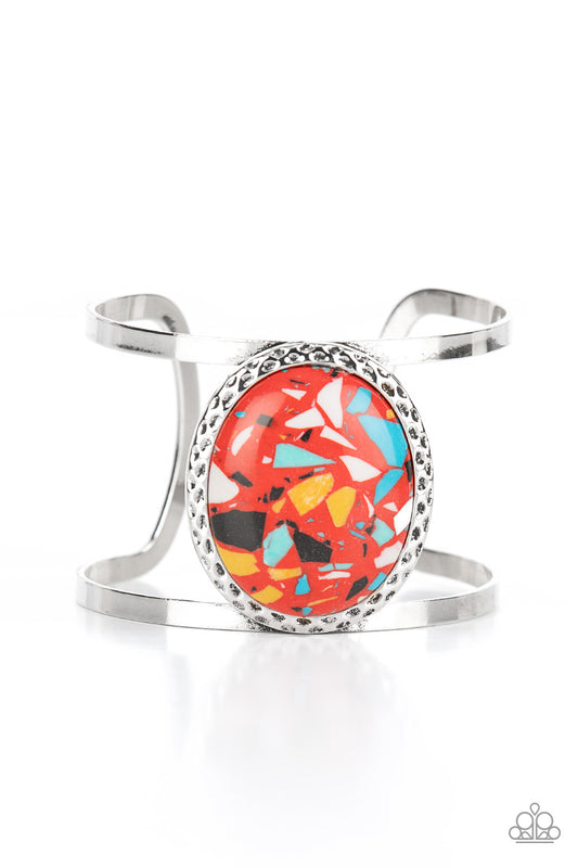 Red Speckeled Cuff Bracelet