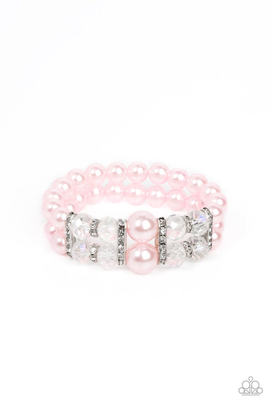 Pink and White Pearly Bracelet