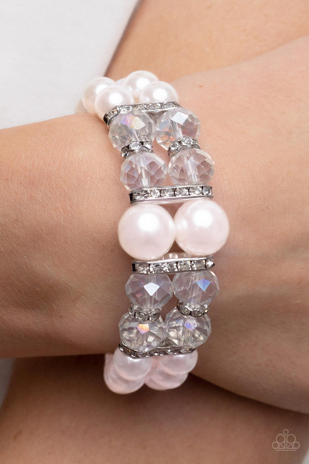 Pink and White Pearly Bracelet