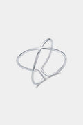 925 Sterling Silver Crisscross Open Ring