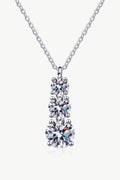 1.8 Carat Moissanite Triple-Pendant Necklace